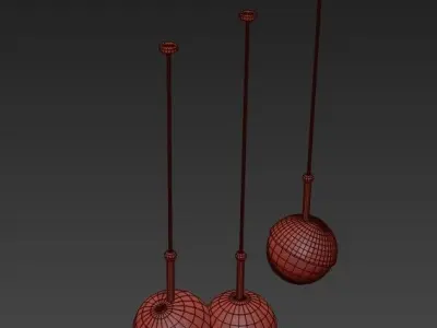 Golden ball 3D model buy