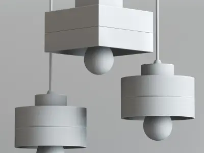 Pendant lamp 3D model 4