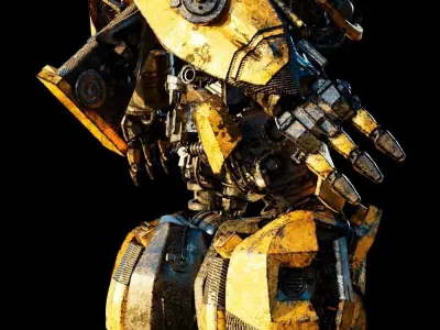 Transformers - Bumblebee - Fully Rigged and Textured  3D model