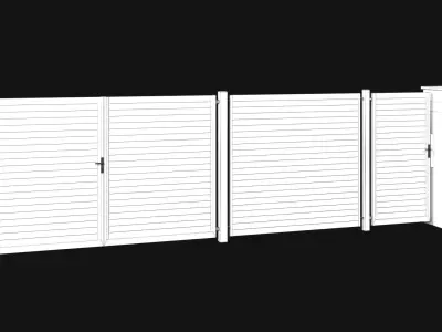 Collection of Gate Window and Door 3D model