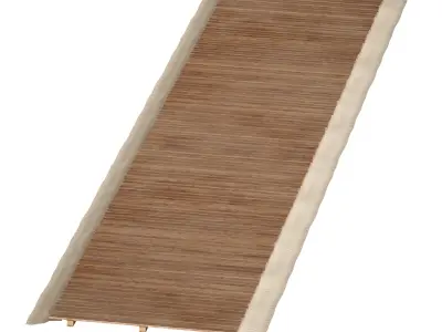 Coastal beach wooden decking access to the sea shore sand 3D model