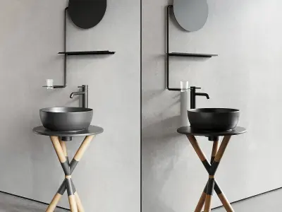 Scarabeo Ceramiche Cross Vanity Unit Set 1 Low-poly 3D model