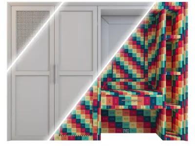 Wardrobe set01 3D model