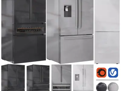 Bosch Refrigerators Set01 3D model