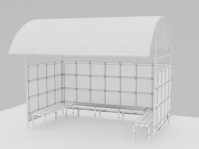 bus stop 3D model 7