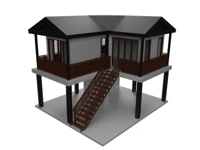 Single house thai style 3D model