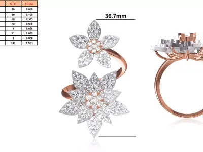 Ladies-Elegant Stone Rings For Womens 138 3D print model