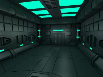 Sci fi Interior 3D model 29