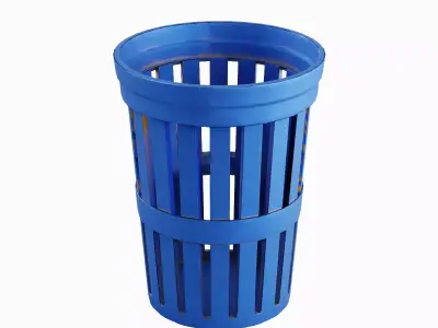 Street Trash Can 05 Low-poly 3D model