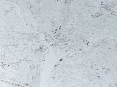 Washington DC Road Network and Streets 3D model