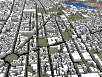 Washington DC Low-poly 3D model