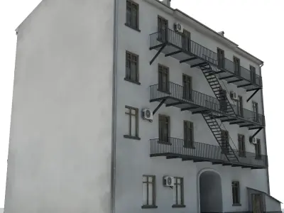 Street building 3D model