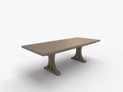 Winner Only Casual Dining Pedestal Table with Leaf 3D model