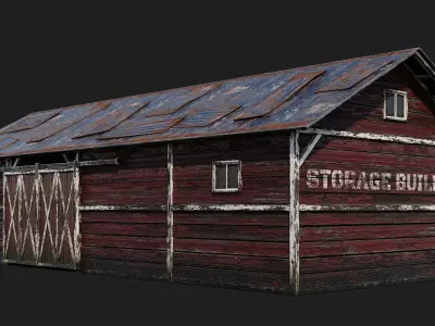 25-26-27-28 - Farm Buildings 4K PBR GameReady Low-poly 3D model