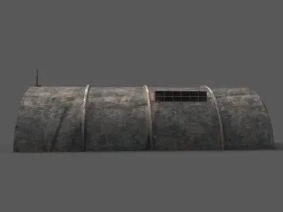 Scifi Hangar Free low-poly 3D model