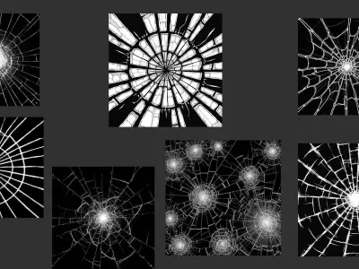 Broken Glass Alpha Masks Texture