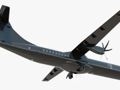  Maritime Patrol Aircraft with Twin Turboprops Black 