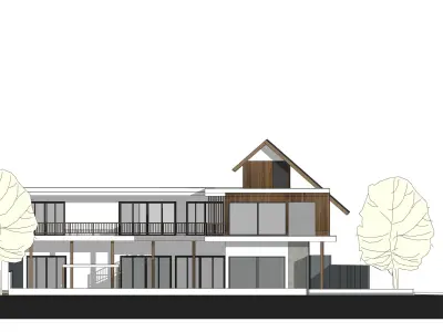 Modern Villa 3D Package for Enscape 3 and Lumion Orthogonal  3D model