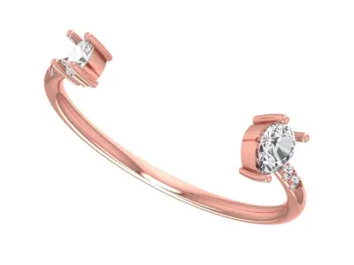 Women Light Weight Band Ring 3D print model 11