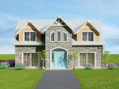 Door and Lantern 3D model