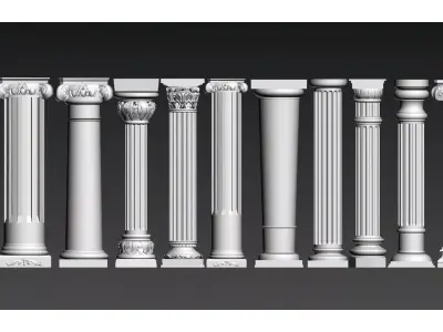  European-style Roman column 3D model