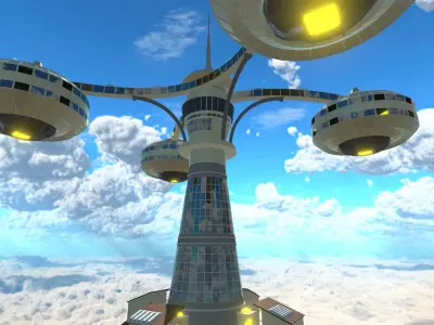 Sci-Fi Building 9 3D model