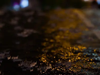 Animated Rain Low-poly 3D model