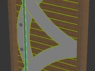 Door wood Low-poly 3D model buy