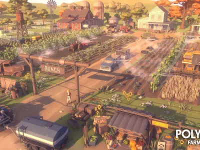 POLYGON - Farm Low-poly 3D model