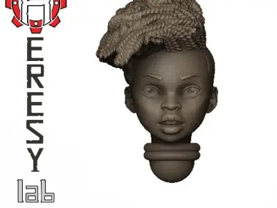 Heresylab - Female Sci-Fi heads for conversions SET 3 of 21 3D print model