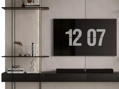 TV Wall-Set 05 3D model