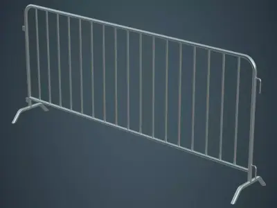 Crowd Barrier 1A Low-poly 3D model