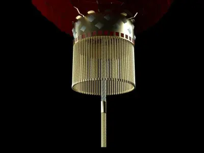 chinese red lantern Low-poly 3D model