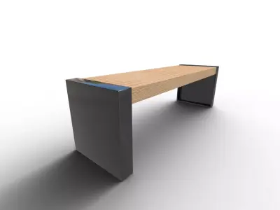 Outdoor Seating Low-poly 3D model
