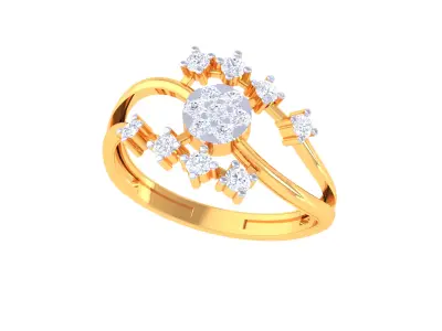 Women Ring MTL 3dm STL OBJ FBX Details 3D print model 10