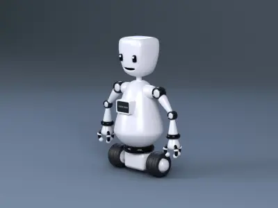 Minimal Custom Robot 1 Low-poly 3D model