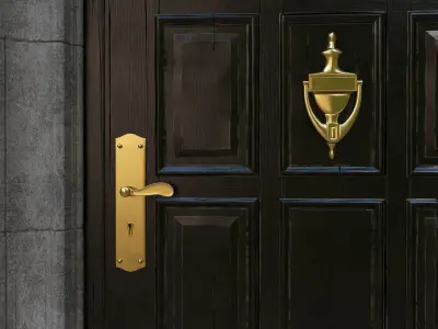 Entrance classic door 10 3D model