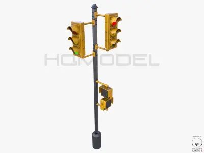 Traffic Lamp PBR 3D model