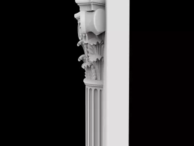 Architectural Column Relief 3D Printable Model 3D print model