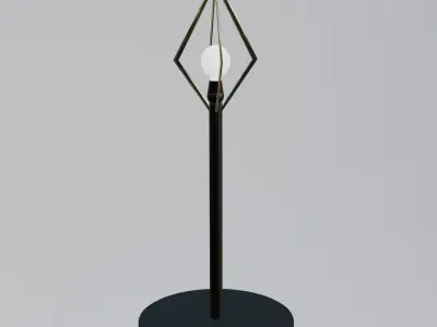 Table Lamp Due Luci Sfera Low-poly 3D model