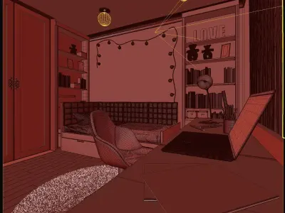 Girl Bedroom 3D model