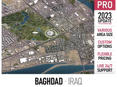 Baghdad - 3D City Model Low-poly 3D model