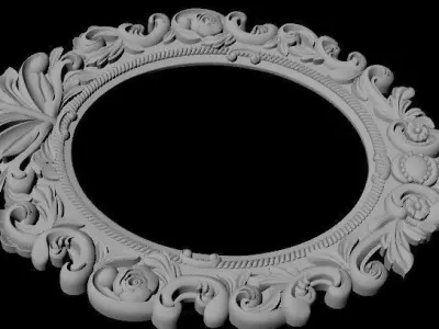 mirror ornate frame 3D model 3