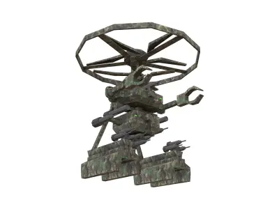 Cartoon Weapon Drone Robot V1 006 Low-poly 3D model