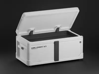 Sci Fi Containers Minimalistic Damaged Low-poly 3D model