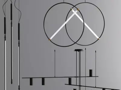 Modern Led Ceiling Light Collection 3D model