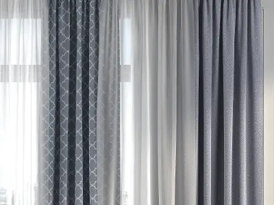 Curtain Set 279 3D model