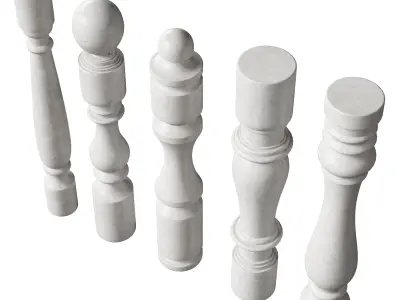 Marble Quintet Balusters with Classic Design 2 3D model
