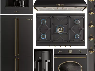  smeg black appliance 3D model