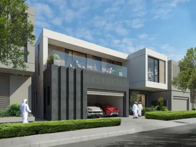 Modern Townhouses 023 3D model